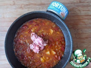 Густой суп испанских рыбаков "Мармитако"