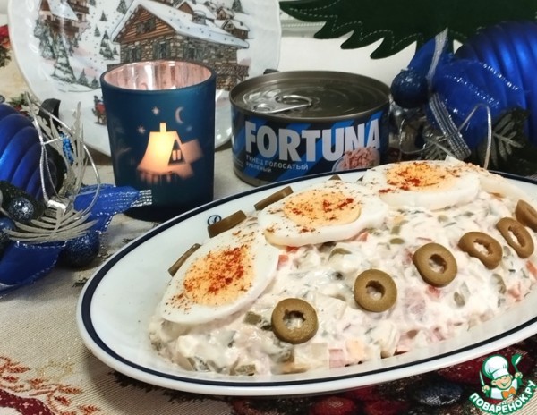 Итальянская закуска "Русский салат с тунцом" Итальянская закуска "Русский салат с тунцом"