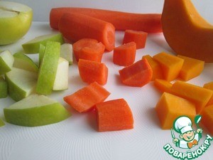 Яблочно-морковное пюре с тыквой