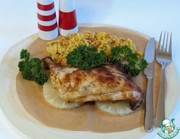 Куриные окорочка по-Гавайски