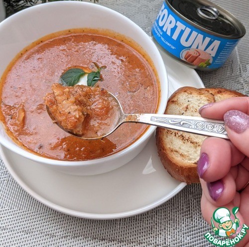 Ленивый томатный суп с тунцом Ленивый томатный суп с тунцом