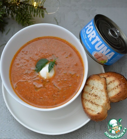 Ленивый томатный суп с тунцом Ленивый томатный суп с тунцом