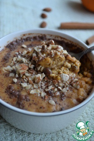 Ночная овсянка с тыквой