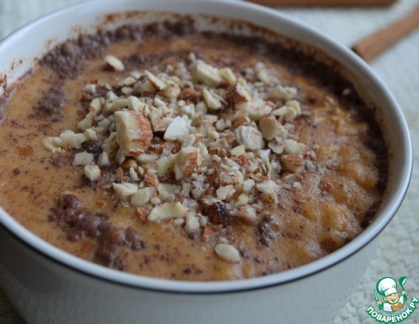 Ночная овсянка с тыквой