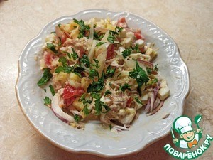 Овощной салат с тунцом и имбирём Овощной салат с тунцом и имбирём