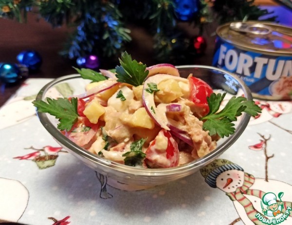 Овощной салат с тунцом и имбирём Овощной салат с тунцом и имбирём