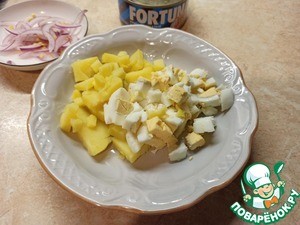 Овощной салат с тунцом и имбирём Овощной салат с тунцом и имбирём