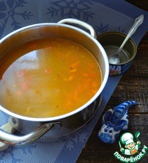 Рассольник с тунцом и булгуром Рассольник с тунцом и булгуром