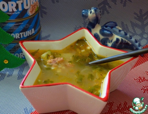 Рассольник с тунцом и булгуром Рассольник с тунцом и булгуром