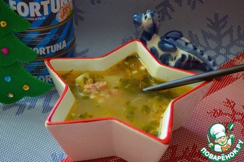 Рассольник с тунцом и булгуром Рассольник с тунцом и булгуром