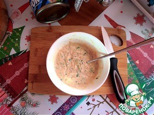 Рийет с тунцом к кукурузным вафлям