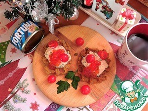 Рийет с тунцом к кукурузным вафлям