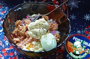 Салат с копчёным тунцом Салат с копчёным тунцом