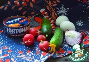 Салат с копчёным тунцом Салат с копчёным тунцом