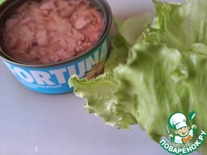 Салат с тунцом и чесноком Салат с тунцом и чесноком