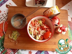 Салат-закуска из тунца и помидора Салат-закуска из тунца и помидора