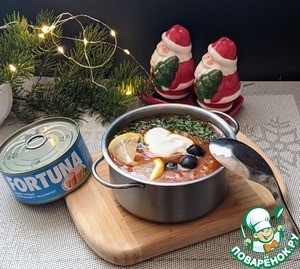 Селянка с тунцом по-домашнему Селянка с тунцом по-домашнему