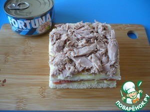 Сэндвичи "Рождественские елки" с тунцом Сэндвичи "Рождественские елки" с тунцом