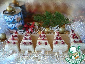 Сэндвичи "Рождественские елки" с тунцом Сэндвичи "Рождественские елки" с тунцом