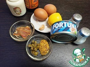 Соус Тоннато с варёным яйцом