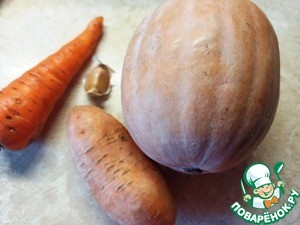 Тёплый салат с тыквой и тунцом