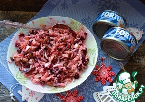 Винегрет с острой капустой и тунцом Винегрет с острой капустой и тунцом