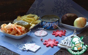 Винегрет с острой капустой и тунцом Винегрет с острой капустой и тунцом