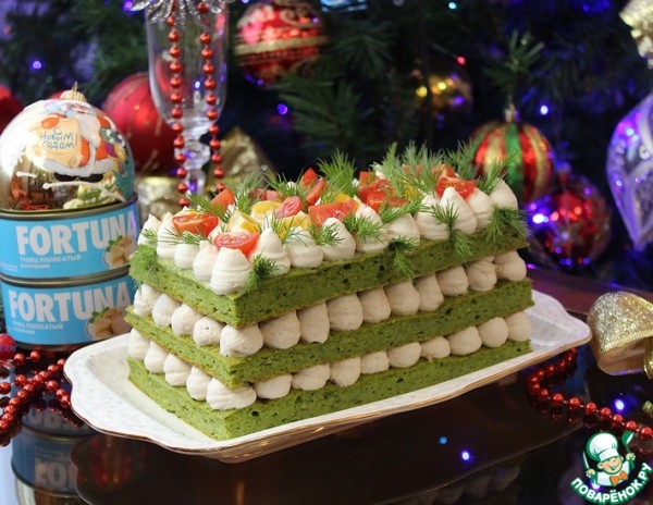 Закусочный шпинатный торт Закусочный шпинатный торт