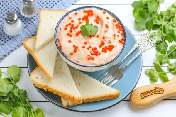 Паштет из семги с красной икрой и вином Паштет из семги с красной икрой и вином