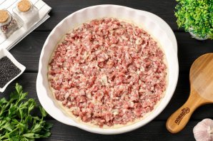 Быстрый пирог с фаршем Быстрый пирог с фаршем