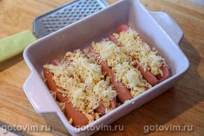 Сосиски, фаршированные омлетом Сосиски, фаршированные омлетом