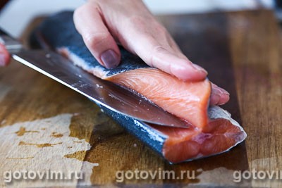 Лосось, запеченный в сливках