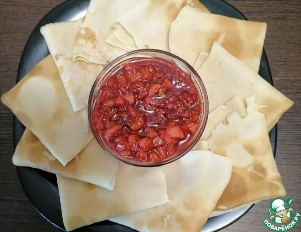 Блины по-шотландски с ягодно-фруктовым вареньем