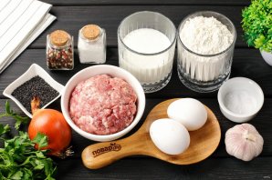 Быстрый пирог с фаршем Быстрый пирог с фаршем