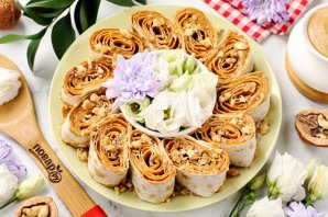 Лаваш со сгущенкой Лаваш со сгущенкой