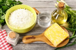 Заварные лепёшки с сыром и зеленью Заварные лепёшки с сыром и зеленью