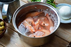 Пицца с оливками и креветками Пицца с оливками и креветками