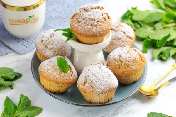 Творожные кексы с шоколадной крошкой Творожные кексы с шоколадной крошкой