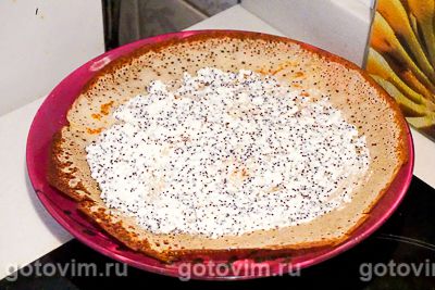 Блины с творогом, маком и сгущенкой Блины с творогом, маком и сгущенкой