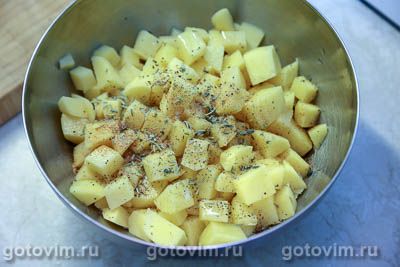 Свинина с картофелем в лодочках из фольги Свинина с картофелем в лодочках из фольги