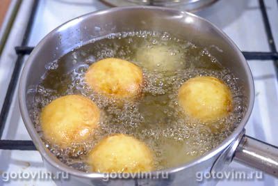 Творожные пончики с ванилью Творожные пончики с ванилью