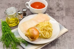 Паста с филе минтая Паста с филе минтая