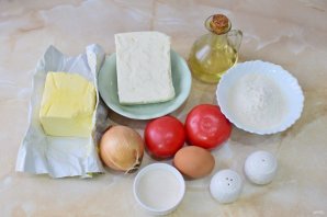 Пирог с брынзой и помидорами Пирог с брынзой и помидорами