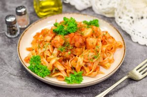 Паста с филе минтая Паста с филе минтая