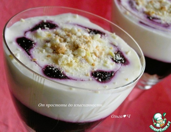 Чернично-лимонный десерт