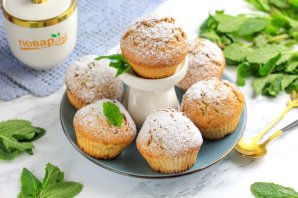 Творожные кексы с шоколадной крошкой Творожные кексы с шоколадной крошкой