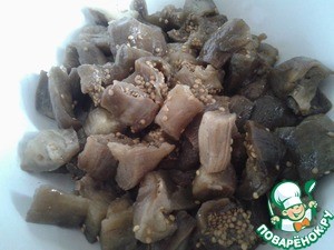 Салат из баклажанов с моцарелло Салат из баклажанов с моцарелло