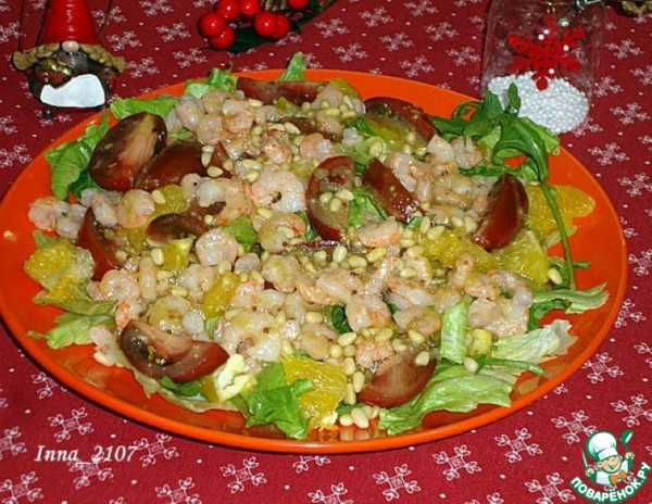 Салат с креветками