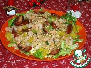 Салат с креветками