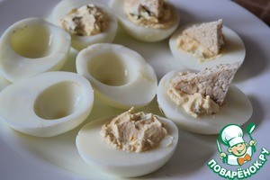 Закуска "Парусники" из яиц Закуска "Парусники" из яиц